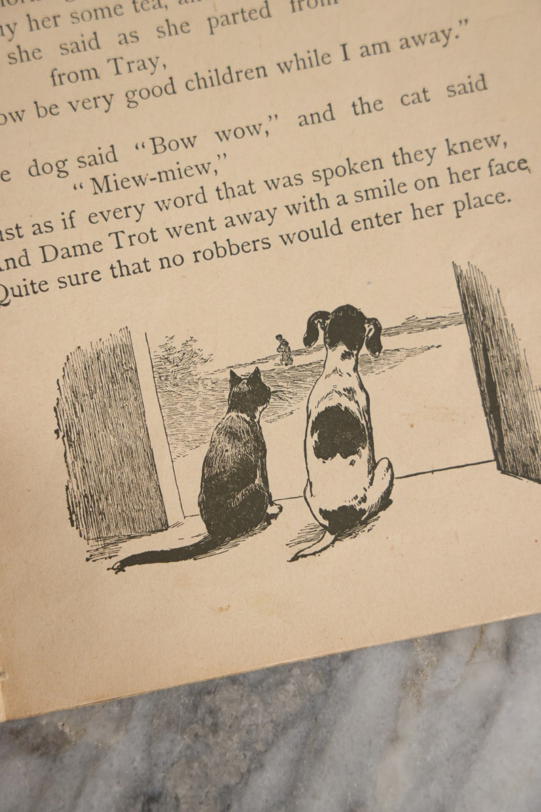 Lot 056 - "Dame Trot And Her Comical Cat" Antique Illustrated Children's Book, Pleasewell Series Copyright 1890 By Mcloughlin Bros, New York