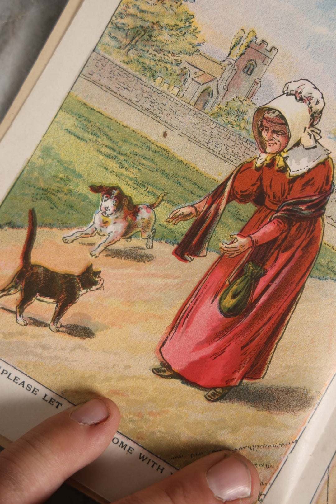 Lot 056 - "Dame Trot And Her Comical Cat" Antique Illustrated Children's Book, Pleasewell Series Copyright 1890 By Mcloughlin Bros, New York