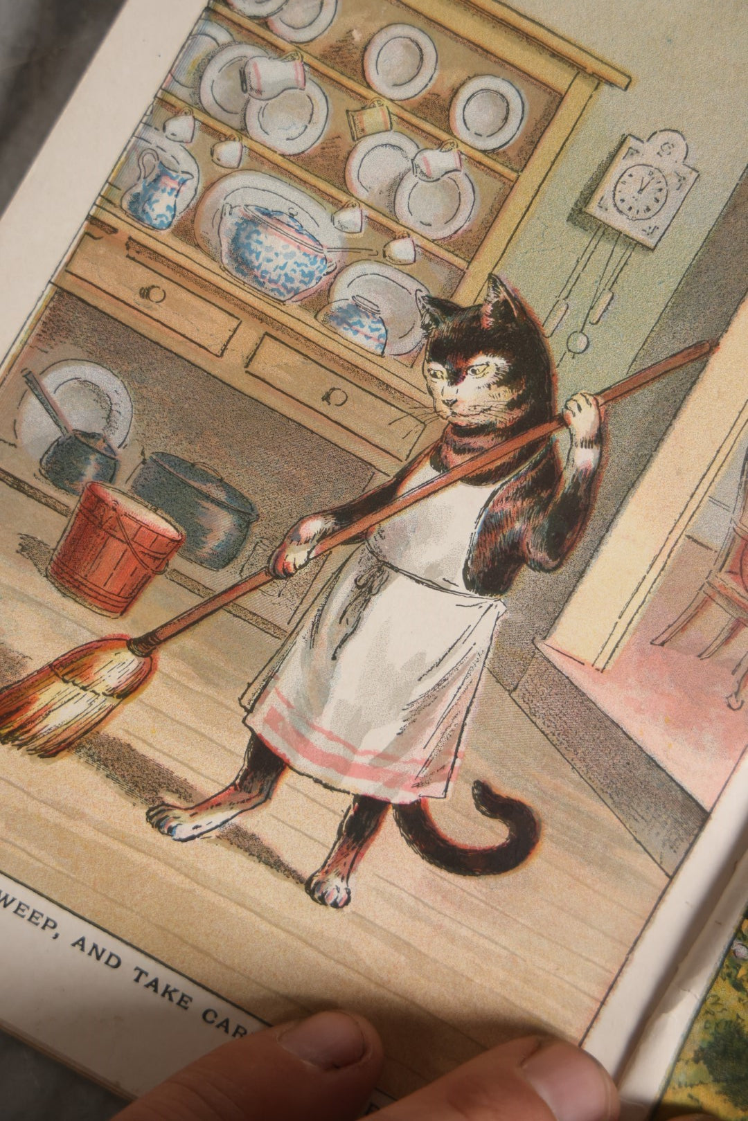 Lot 056 - "Dame Trot And Her Comical Cat" Antique Illustrated Children's Book, Pleasewell Series Copyright 1890 By Mcloughlin Bros, New York