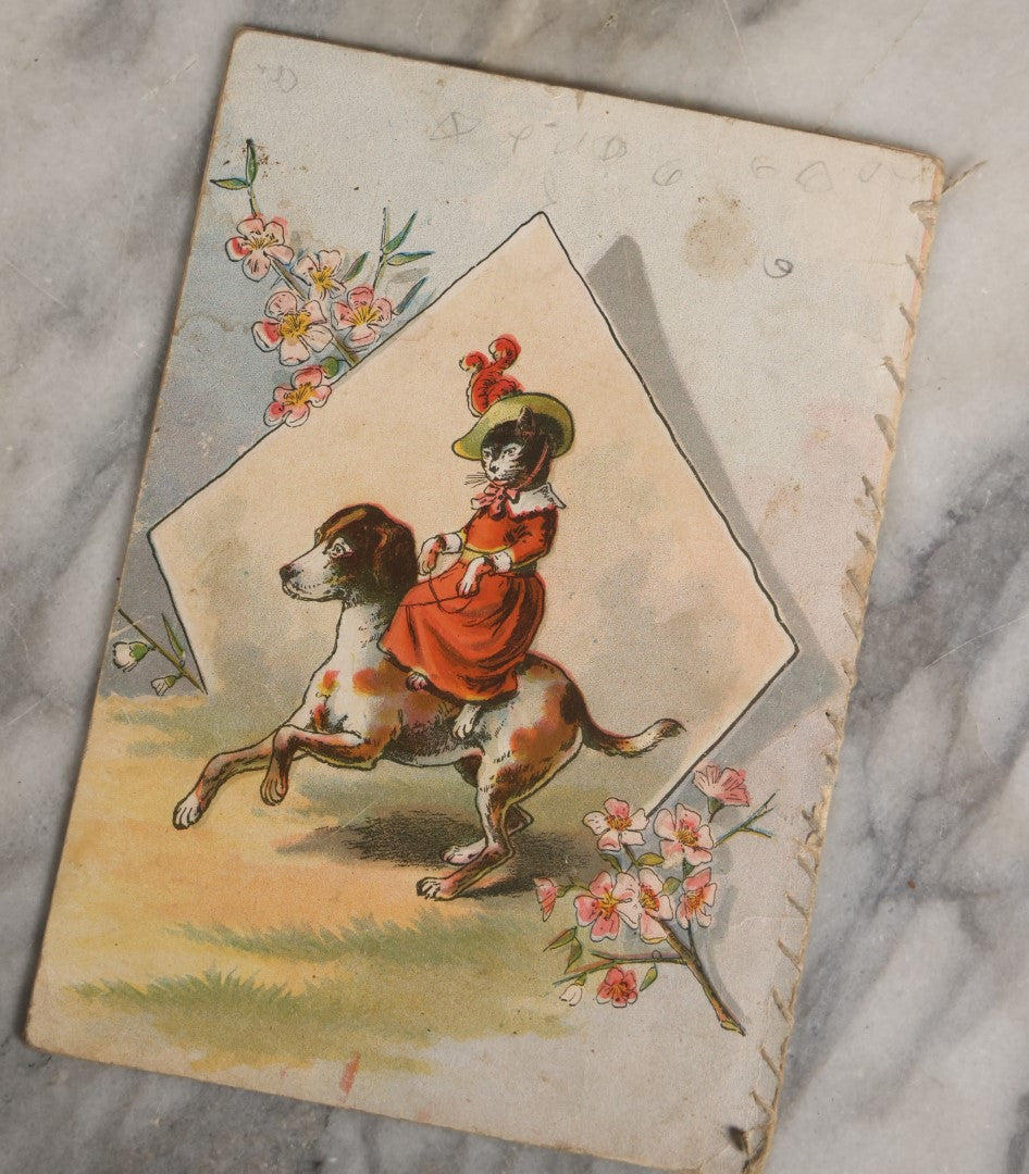 Lot 056 - "Dame Trot And Her Comical Cat" Antique Illustrated Children's Book, Pleasewell Series Copyright 1890 By Mcloughlin Bros, New York