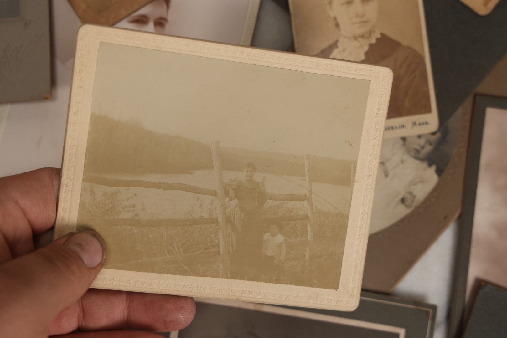 Lot 064 - Grouping Of 25+ Antique Portrait Photos, Cabinet Cards, C.D.V. Photos, And More, Of Men, Women, And Children, One Lot One Money