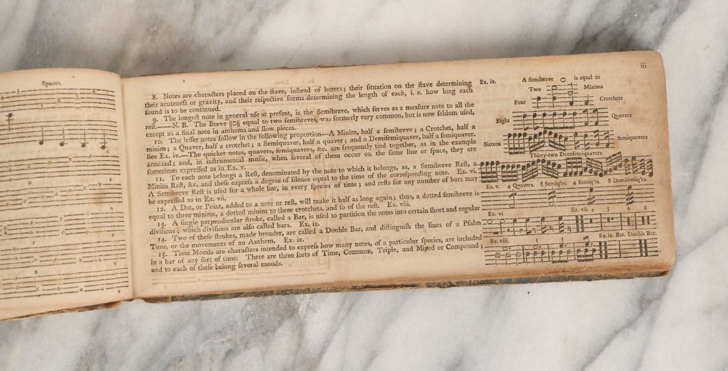 Lot 079 - Antique Music Book, An Introduction To Psalmody, Extracted From T. Williams's Collection, Late 18th Century