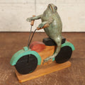 Lot 004 - Vintage Mexican Folk Art Taxidermy Frog Riding A Motorcycle
