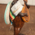 Lot 006 - Vintage Mexican Folk Art Taxidermy Frog Playing Mandolin In Sombrero