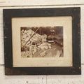 Lot 021 - Antique Occupational Photo Of A Group Of Quarrymen And Apparatus At A Quarry In Milford, Massachusetts, With Handwritten Inscription, 14-3/4" x 13"