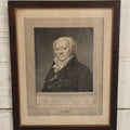 Lot 023 - Antique French Engraving Of Physician Jean-Nicolas Corvisart-Desmarets, Doctor To Napoleon, In Frame, 11" x 13-3/4"