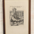Lot 025 - Antique French Engraving Of Physician And Writer François Rabelais, In Frame, 6-3/4" x 9-1/2"