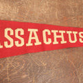 Lot 026 - Vintage 25" Massachusetts State Felt Pennant, A Product Of Green Mountain Studios, White River Junction, Vermont, With Stitched Letters