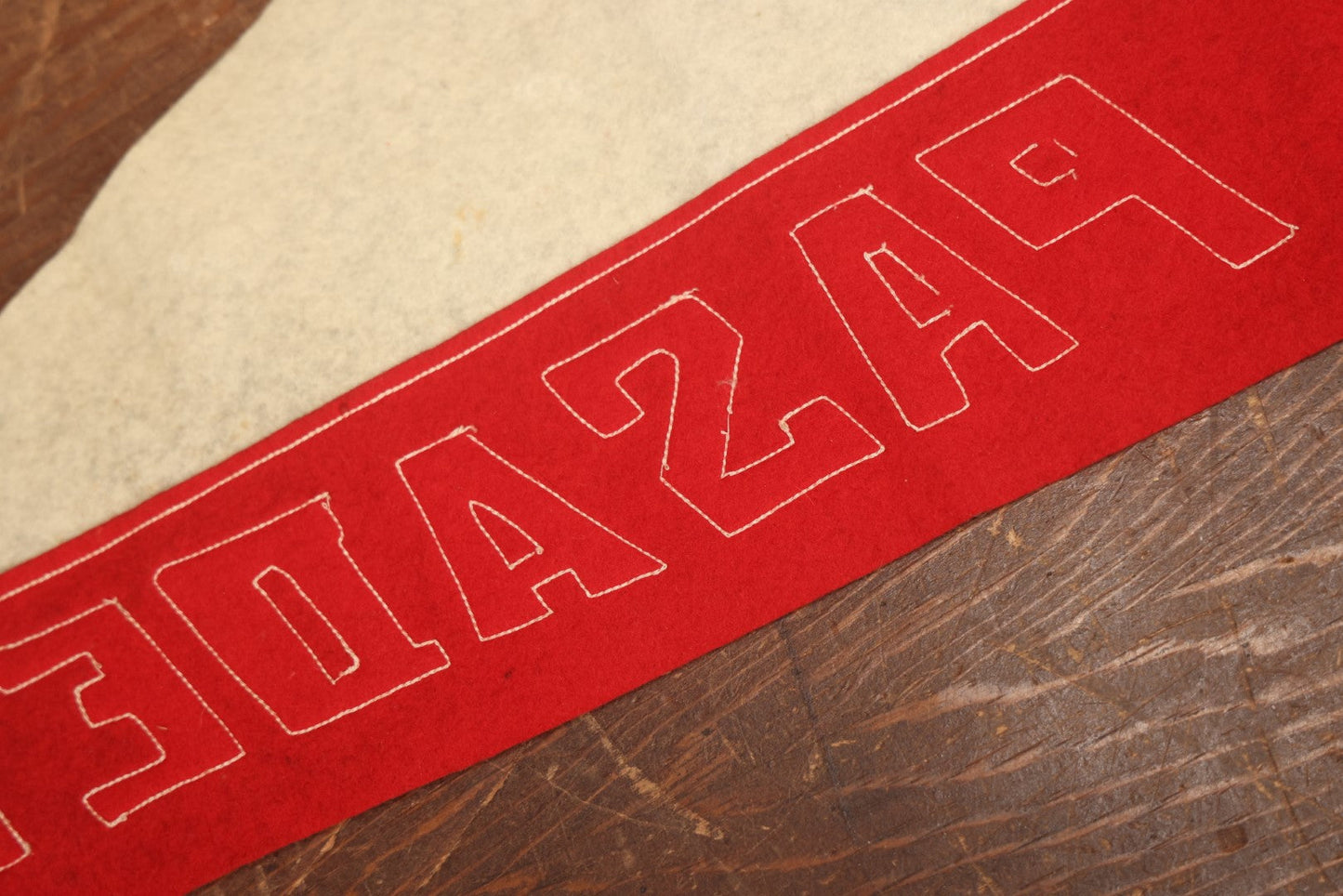 Lot 027 - Vintage 34" Pasadena High School P.H.S. Felt Pennant, Pasadena California, With Stitched Letters And Print Of High School Building