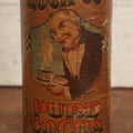 Lot 029 - Vintage Rock-Co Pure Cocoa Hot Flavored Hot Chocolate Cocoa Tin With Paper Label, Rockwood & Co., Broadway, New York City