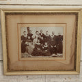 Lot 031 - Antique Late 19th Century Group Photo Of Well Dressed People, Four Men, Eight Women, Boarded And Framed, Note Water Damage To Mat