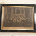 Lot 032 - Antique Christian Religious Print, Jesus Serving Eucharist, Last Supper, French Engraving After Nicolas Poussin's "The Seven Sacraments II: Eucharist" (1647), In Frame
