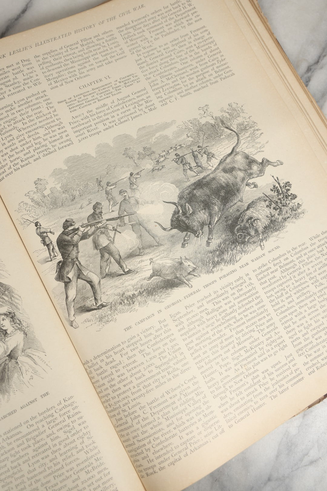 Lot 053 - "Frank Leslie's Illustrated History Of The Civil War" Antique Book, Published By Mrs. Frank Leslie Publishers, 1895, Note Heavy Binding Wear, Loose And Damaged Pages