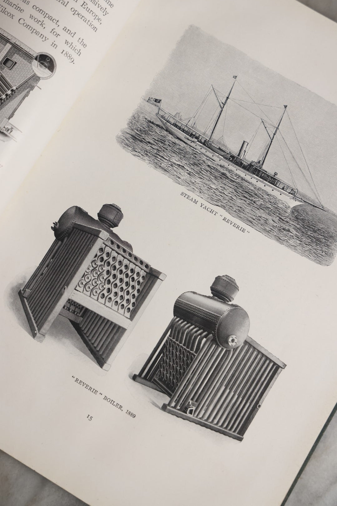 Lot 054 - "Marine Steam: Forged Steel Water-Tube Marine Boilers" Antique Advertising Book From The Babcock & Wilcox Company, New York And London, Second Edition, 1914, With Many Photos Of Ships