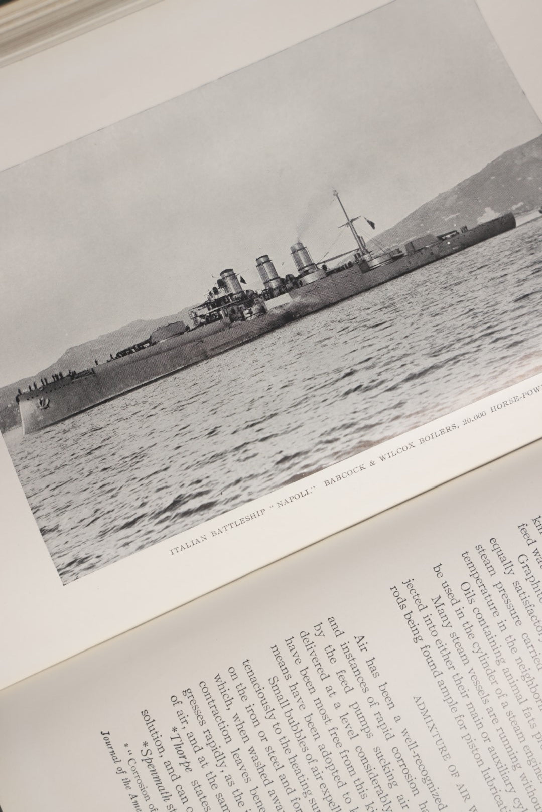 Lot 054 - "Marine Steam: Forged Steel Water-Tube Marine Boilers" Antique Advertising Book From The Babcock & Wilcox Company, New York And London, Second Edition, 1914, With Many Photos Of Ships