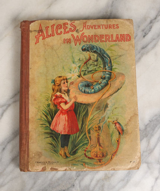 Lot 055 - "Alice's Adventures In Wonderland" Antique Illustrated Children's Book, Craft Grade, Brittle Pages, Many Illustrations