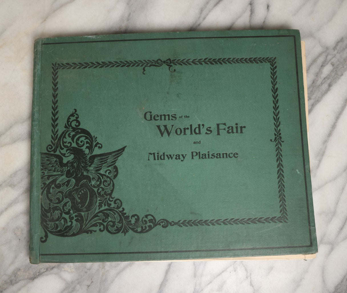 Lot 056 - "Gems Of The World's Fair" Antique Book Of Official Photographs Of The World's Fair And Midway Plaisance, Published By World's Fair Art Co., Philadelphia, With Many Photos, Craft Grade, Heavy Ware