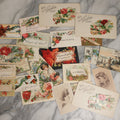 Lot 060 - Grouping Of 20+ Antique Victorian Calling Cards, Christmas Cards, And More, Including Coney Island Card