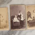 Lot 063 - Grouping Of Three Antique Carte De Visite C.D.V. Photos Of Children With Their Dolls, Photos From Massachusetts, New Hampshire, And Maryland