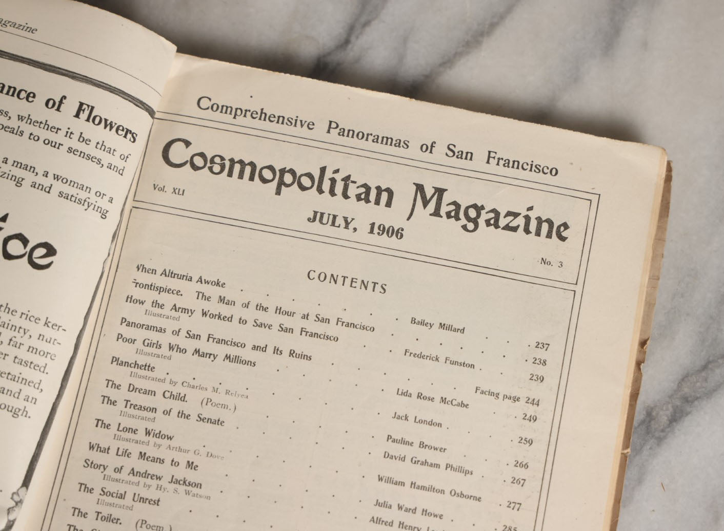 Lot 074 - Single Ephemera Piece, Antique Cosmopolitan Magazine From July 1906, Featuring Many Stories And Photos Of The San Francisco Earthquake