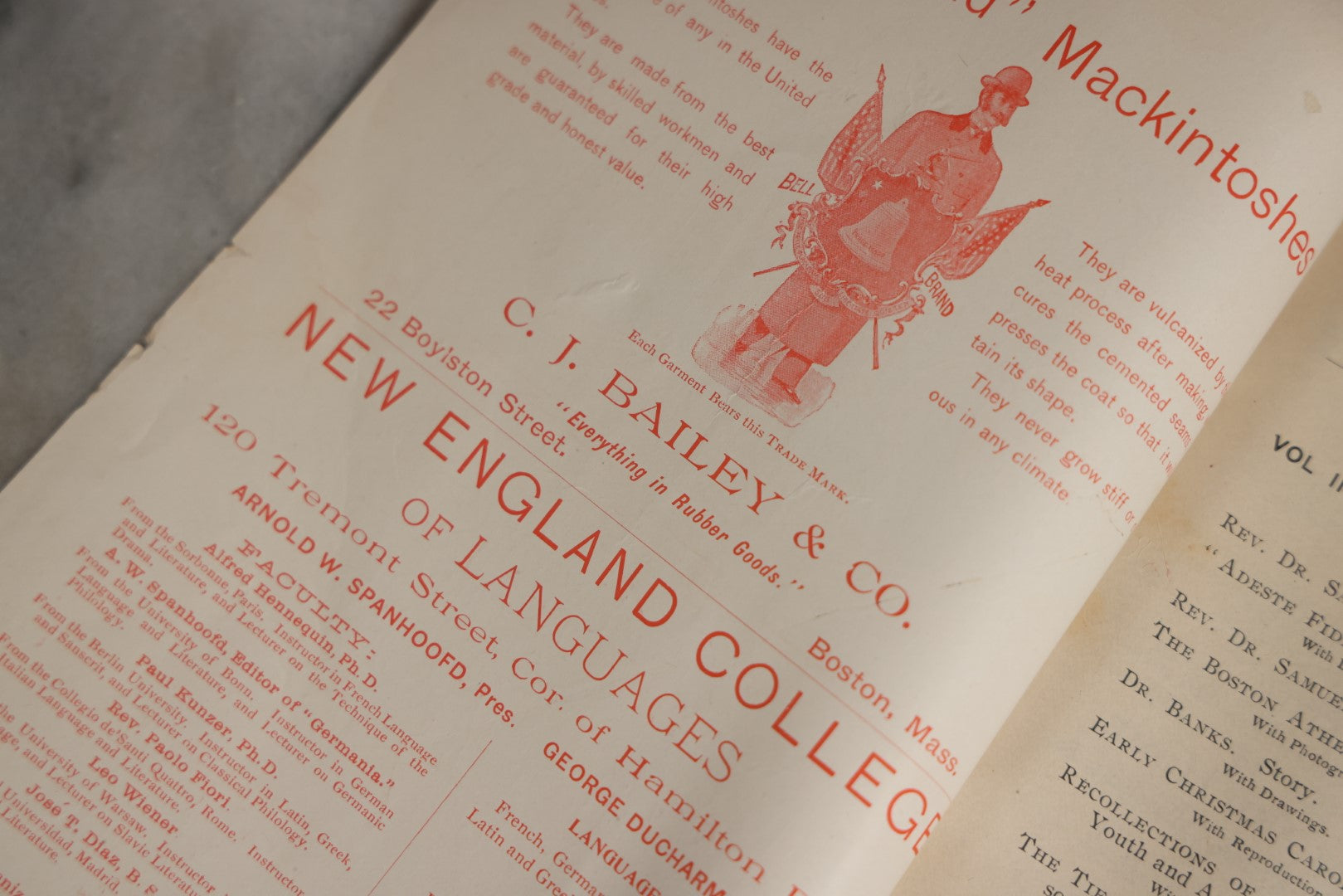 Lot 075 - Single Ephemera Piece, The Bostonian Magazine, Christmas Number 1895, Volume 3 Number 3,  With Various Stories, Advertisements