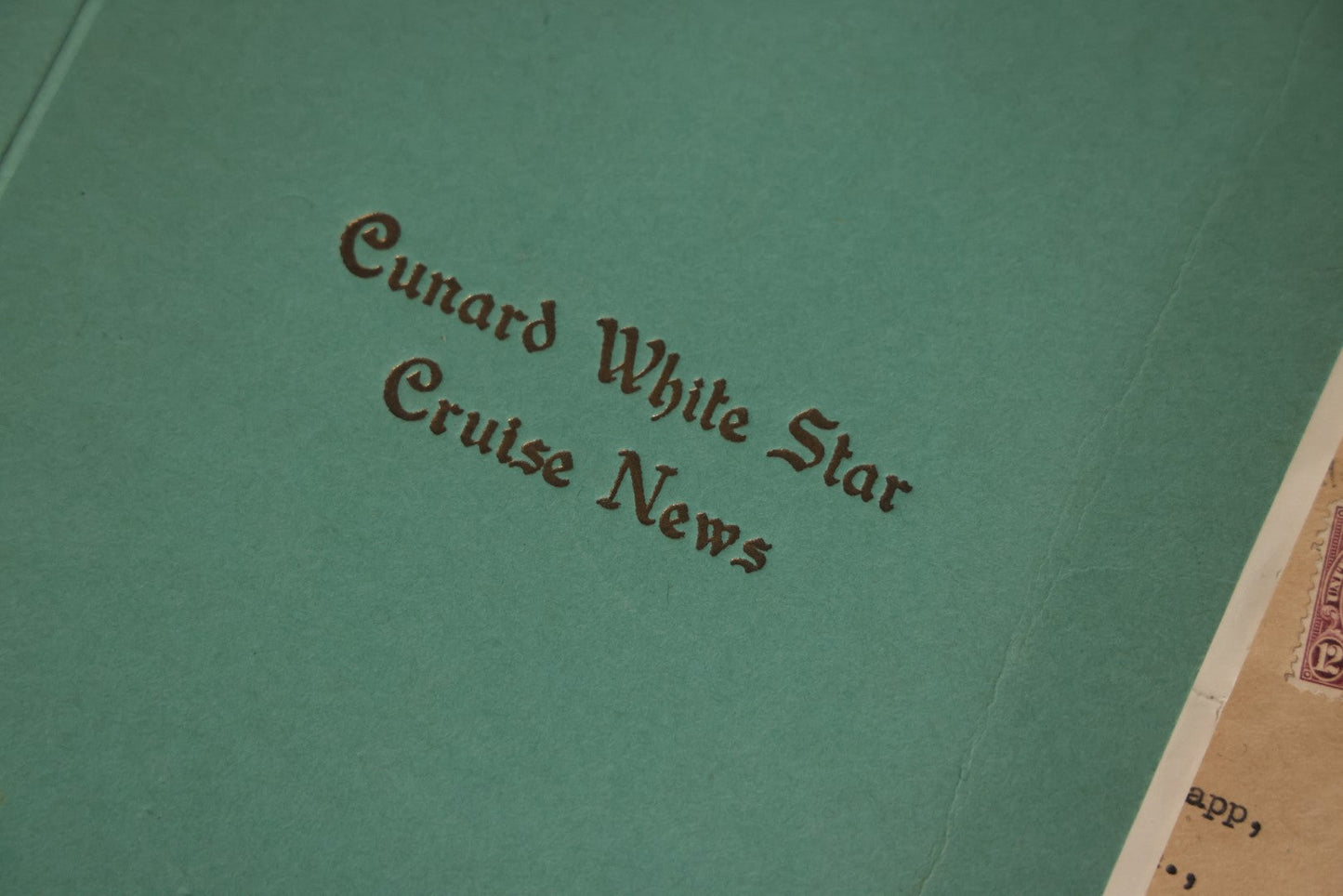 Lot 079 - Five Piece Ephemera Grouping, Relating To The Cunard White Star Line, Including Cruise News From The M.V. Britannic, Circa 1930s