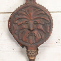 Lot 002 - Antique Decorative Carved Wooden Green Man Bellows, Non Functioning, For Display Only