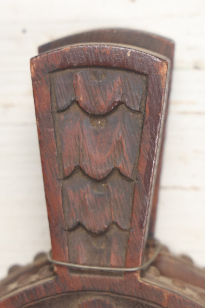 Lot 002 - Antique Decorative Carved Wooden Green Man Bellows, Non Functioning, For Display Only