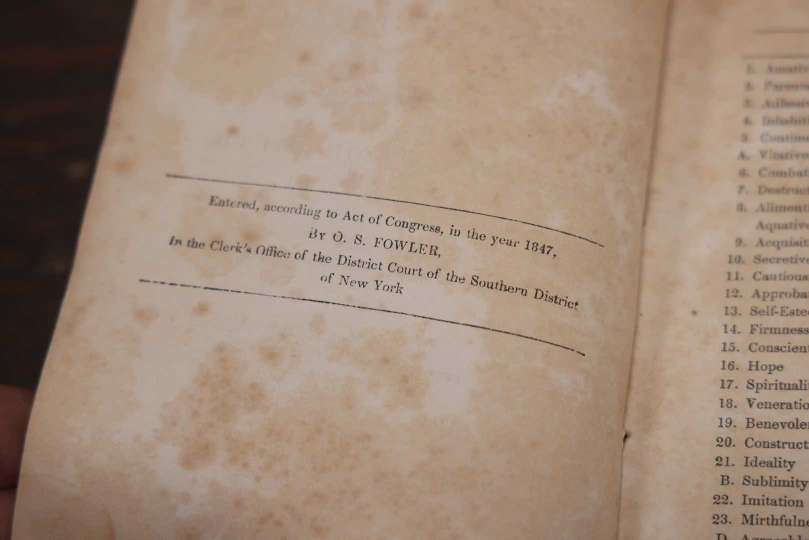 Lot 013 - "Self-Culture And Perfection Of Character" Antique Illustrated Phrenology Book By O.S. Fowler, New York, 1852