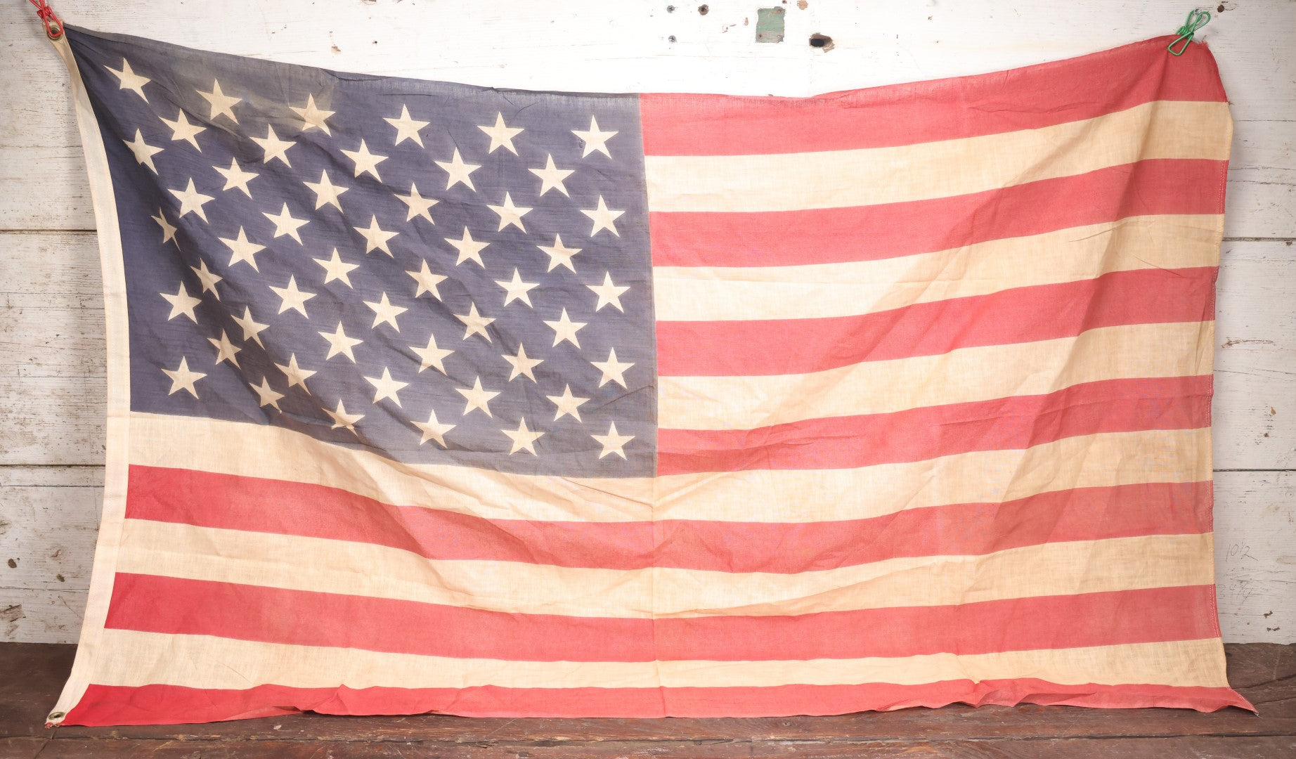 Lot 015 - Vintage 50-Star U.S. American Flag With Grommets, Approximately 3' x 5', No Maker's Mark, Circa 1960s