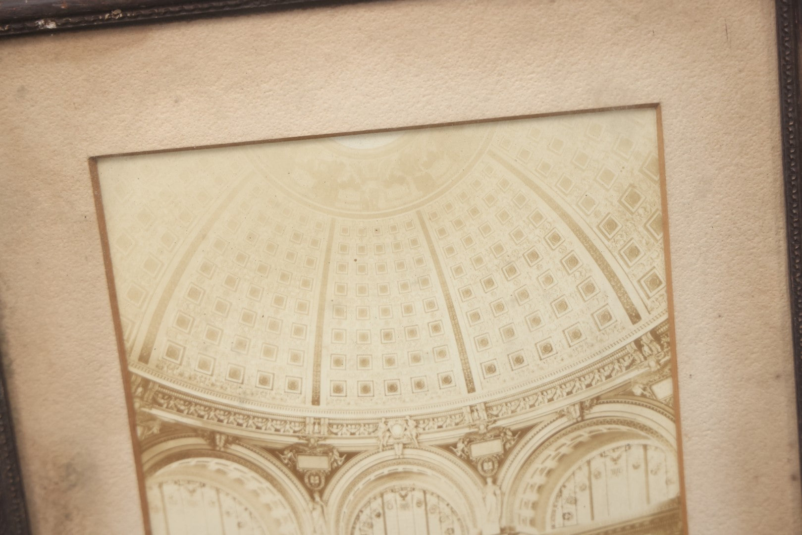 Lot 020 - Antique Framed Photo Of The Public Reading Room, Congressional Library, Washington, D.C., Circa 1897