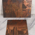 Lot 021 - Vintage Pair Of Original Engraved Copper Printing Plates For A Seemingly Unpublished Book, "A Henry James Alphabet" With Dedication To Author Paul Horgan, Comic Illustrations
