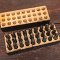 Lot 026 - Vintage Metal Punch 1/4" Letter Set, Complete Alphabet, Capital Letters, Plus Ampersand, In Custom Box