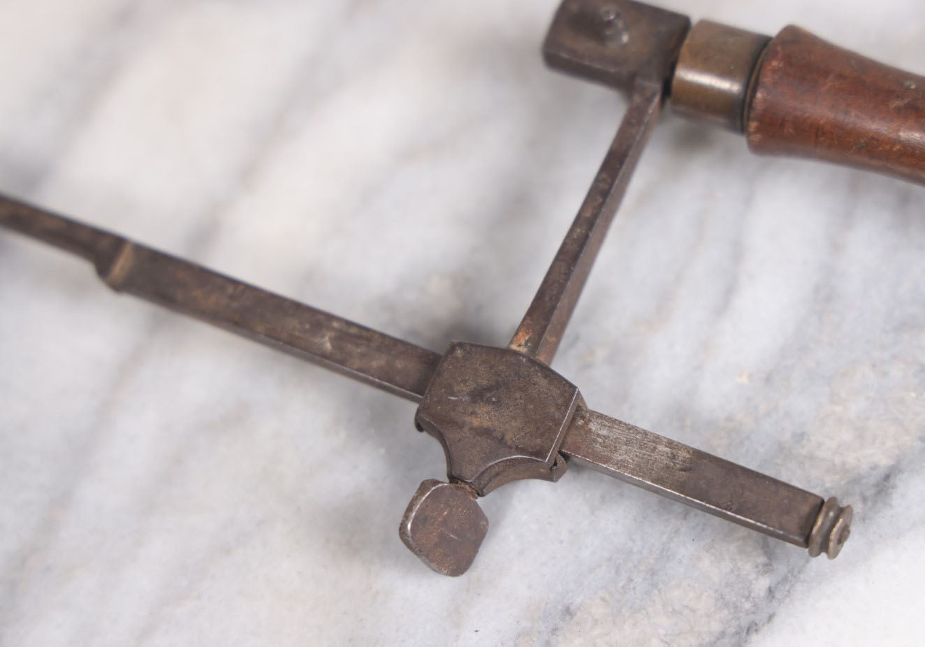 Lot 039 - Antique Wood Handled Adjustable Jeweler's Saw, No Blade, Circa Mid 19th Century