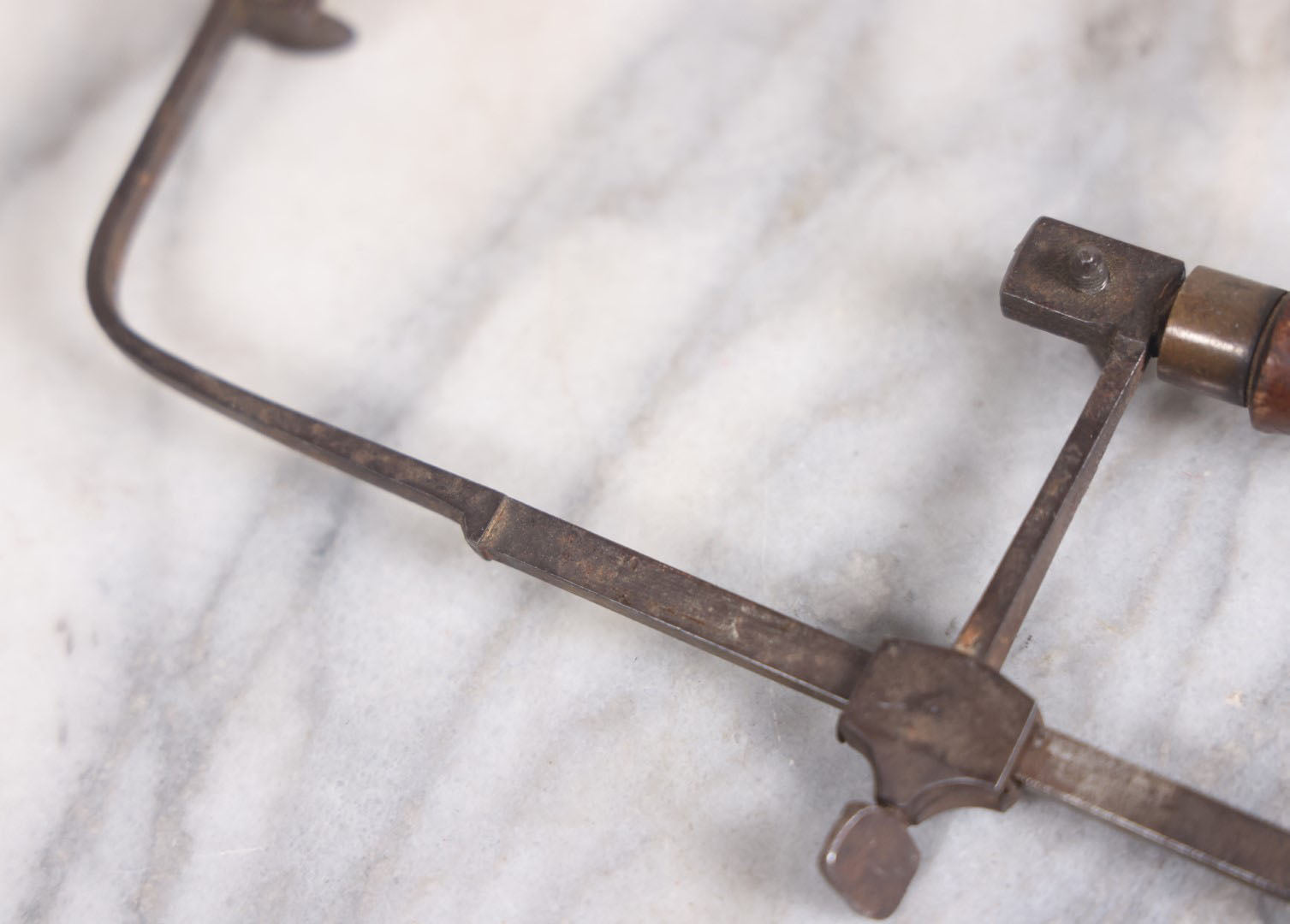 Lot 039 - Antique Wood Handled Adjustable Jeweler's Saw, No Blade, Circa Mid 19th Century