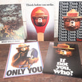 Lot 044 - Grouping Of Five Vintage 1980s And 1990s Smokey The Bear Fire Safety Posters, U.S. Department Of Agriculture-Forest Service, Approximately 13" x 18-1/2"