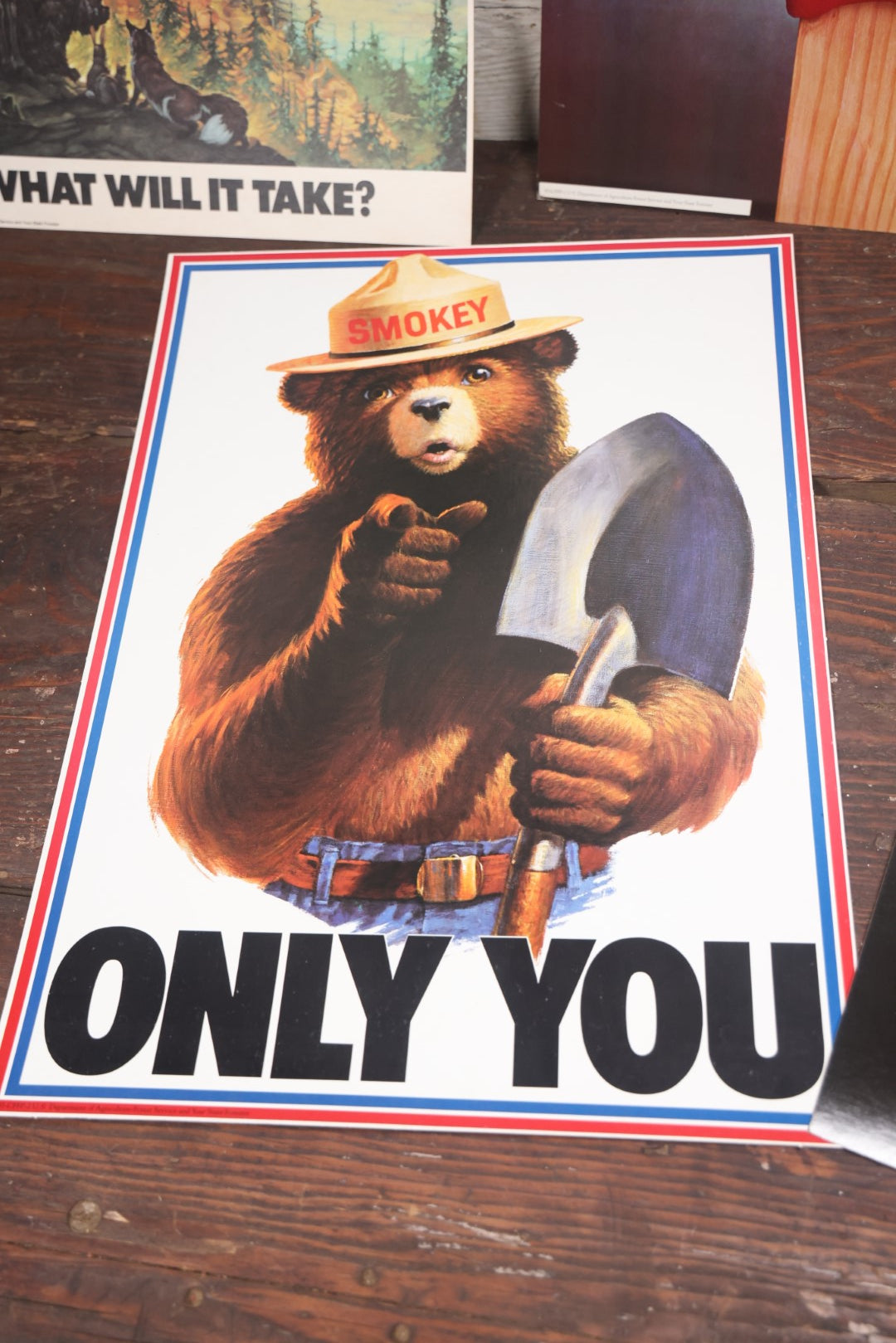 Lot 044 - Grouping Of Five Vintage 1980s And 1990s Smokey The Bear Fire Safety Posters, U.S. Department Of Agriculture-Forest Service, Approximately 13" x 18-1/2"