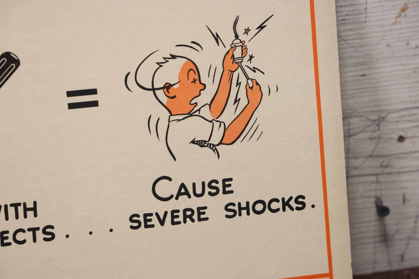 Lot 046 - Double Sided Vintage Stanley Tools Safety Chart, Live Sockets And Bloody Cut, Lithographed