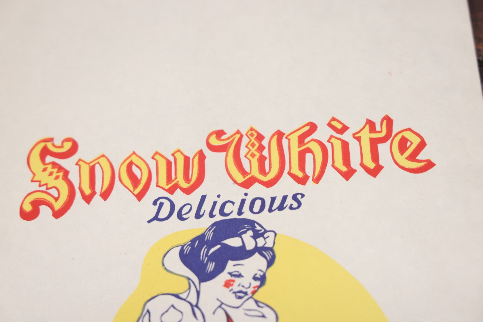 Lot 048 - Vintage N.O.S. Snow White Delicious Cake And Pastry 5 Lb Flour Sack, Master Baker Flour Mills, Vancouver, British Columbia