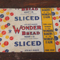 Lot 050 - Vintage Wonder Bread Wax Paper Sliced Bread Loaf Wrapper, Baked In The Wonder Bakery At The World's Fair, Circa 1930, Continental Baking Company, Central Waxed Paper Co.