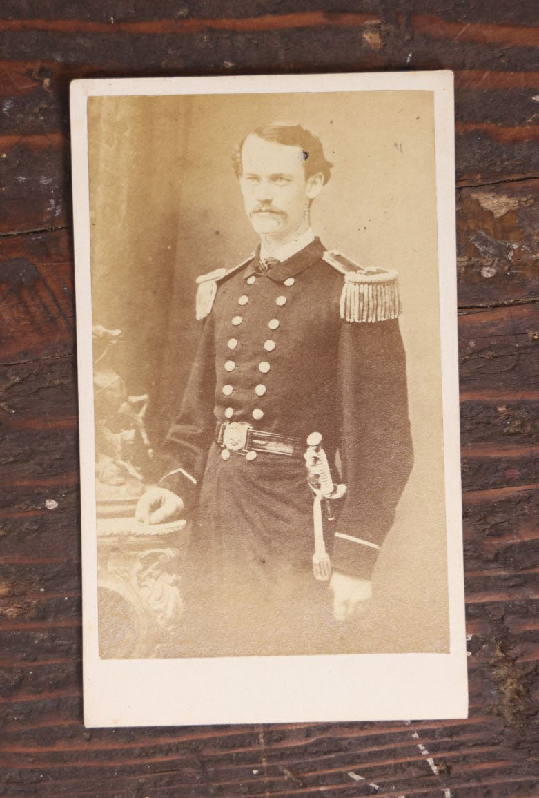 Lot 052 - Antique Carte De Visite C.D.V. Photograph, Likely Of An Italian Or European Military Officer, Carlo Fratacci Photographer, Napoli, Italy