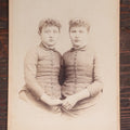Lot 054 - Antique Cabinet Card Photograph Of Adult Twin Sisters, Minnie And Mina Shew, S.S. Cornell, Photographer, Stamford, New York