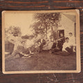 Lot 059 - Antique Boarded Photo Of Musicians, Banjo And Mandolin Players, Friends, At Green Valley Farm, July 1893