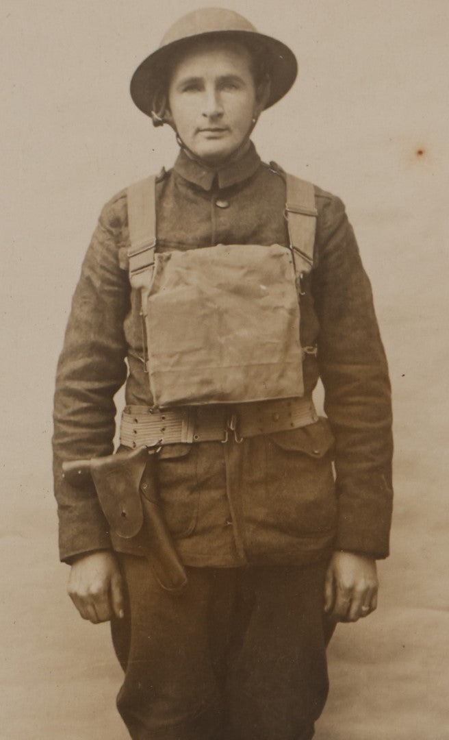 Lot 063 - Antique Real Photo Postcard R.P.P.C. Of A Doughboy, Likely World War One Soldier, In Uniform