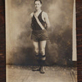 Lot 064 - Antique Real Photo Postcard R.P.P.C. Of Unknown Athlete, In Sneakers, Tank Top