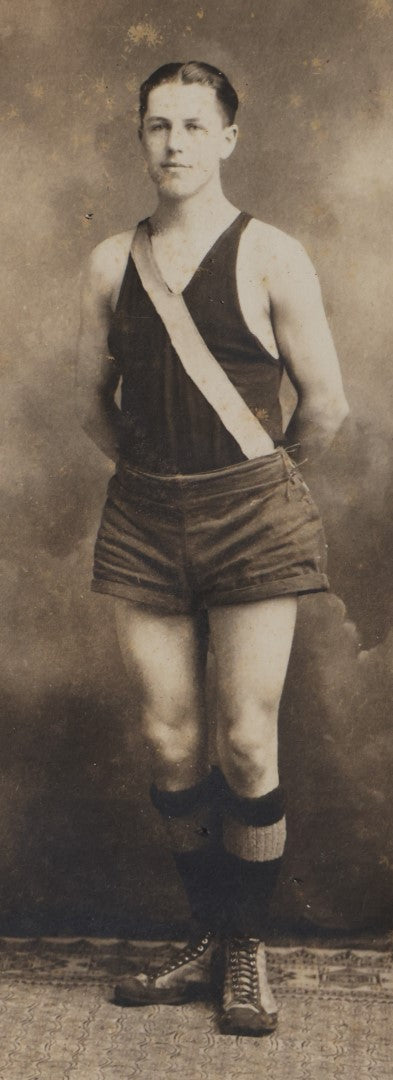 Lot 064 - Antique Real Photo Postcard R.P.P.C. Of Unknown Athlete, In Sneakers, Tank Top