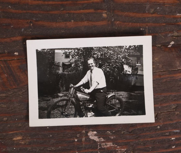 Lot 065 - Grouping Of Four Vintage Motorcycle Snap Shot Photographs, Including Crocker, Indian Motorcycles