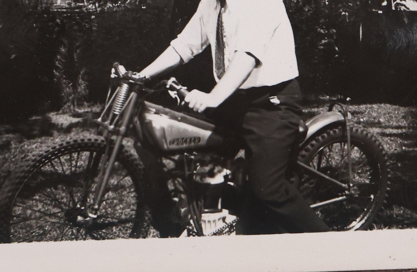 Lot 065 - Grouping Of Four Vintage Motorcycle Snap Shot Photographs, Including Crocker, Indian Motorcycles