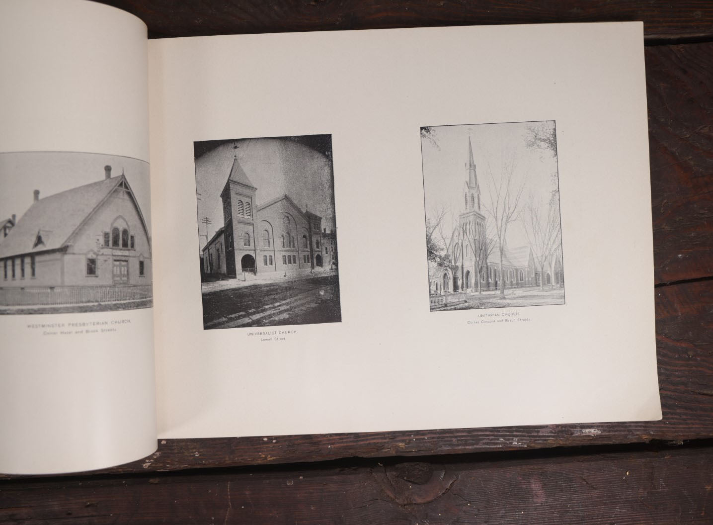 Lot 072 - Antique Manchester, New Hampshire Photograph Book, "The Mirror's Pictorial Manchester, 1846-1896" 50 Years Since Incorporation, By The John B. Clarke Co., Publishers, Note Heavy Wear