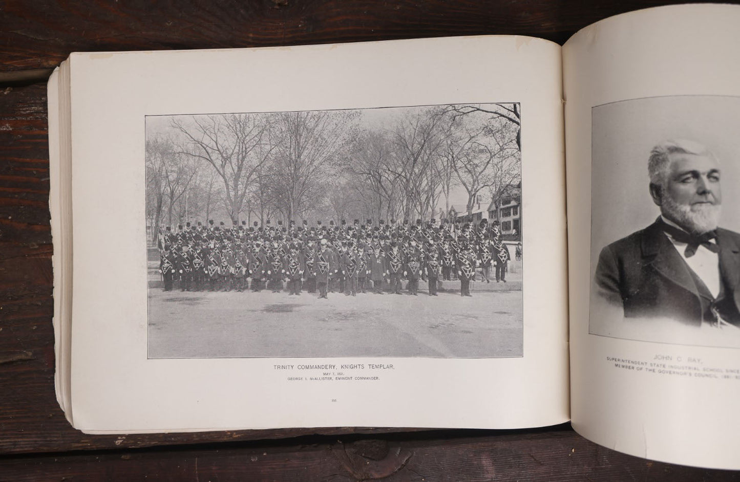 Lot 072 - Antique Manchester, New Hampshire Photograph Book, "The Mirror's Pictorial Manchester, 1846-1896" 50 Years Since Incorporation, By The John B. Clarke Co., Publishers, Note Heavy Wear